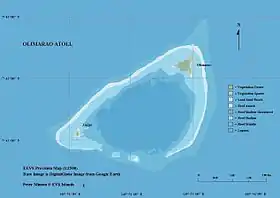 Carte de l'atoll d'Olimarao