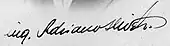 signature d'Adriano Olivetti