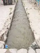 Canal d'irrigation inca à Ollantaytambo.