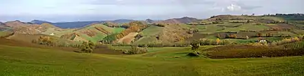 Panorama de l'Oltrepò pavese près du Val di Nizza