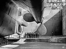 Les hélices du Titanic avant son lancement