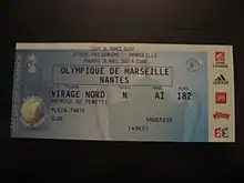 Ticket OM - FC Nantes(1/2 Coupe de France).