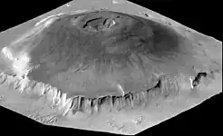 Volumes d'Olympus Mons en trois dimensions.