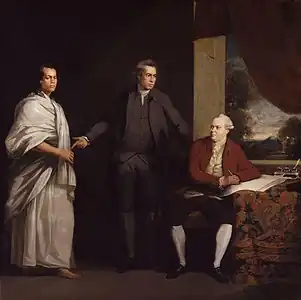 William ParryWilliam Parry, Omai, sir Joseph Banks et Daniel Solander, vers 1775-1776, Londres, National Portrait Gallery.