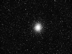 L'apparence d'Omega Centauri dans un petit télescope amateur.