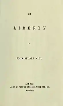 Première édition de De la liberté