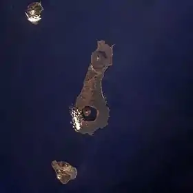 Vue satellite de l'île.