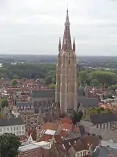 L'église vue depuis le beffroi.