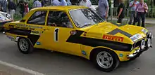 L'Opel Ascona de 1974 (championne d'Europe);