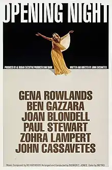 Description de l'image Opening Night (1977 poster).jpg.
