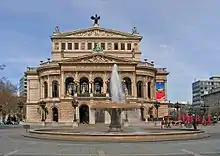 L'opéra Alte Oper, re-construit en 1981