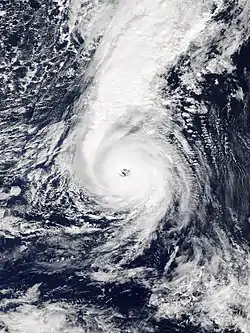 Ouragan Ophelia à son intensité maximale.