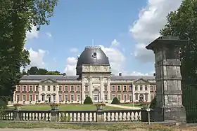 Le palais de l'ancienne abbaye d'Heylissem en 2008, situé à Hélécine dans la province du Brabant wallon.