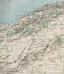 Le département d'Oran, carte de 1930.