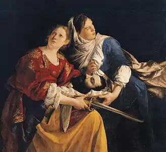 Judith et la servante avec la tête d'Holopherne, Orazio Gentileschi.