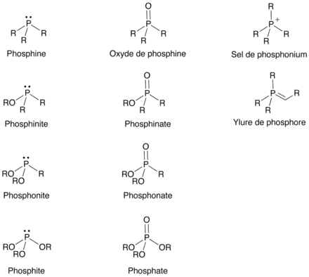 Les différentes classes de composés organophosphorés
