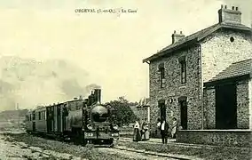 La gare d'Orgeval (Yvelines).