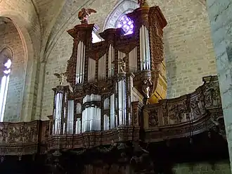 Grandes orgues de l'église abbatiale de La Chaise-Dieu restaurées en 1976 à l'initiative de György Cziffra.