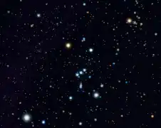 Ciel nocturne et constellation d'Orion.