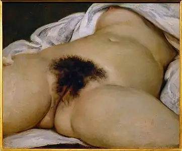 L'Origine du monde (1866), tableau exposé depuis 1995 au musée d'Orsay.