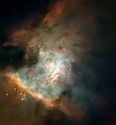 Nébuleuse d'Orion vue par le télescope spatial Hubble.