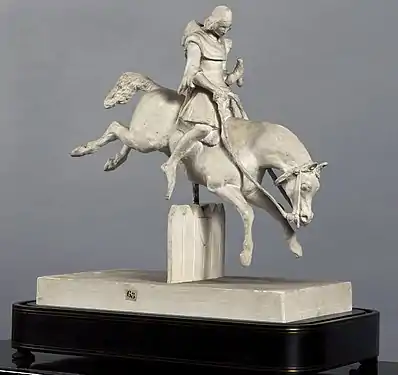 Cavalier sautant une palissade (La chasse au faucon) (1835), Paris, musée de la vie romantique.