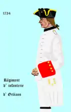 régiment d’Orléans 1734 à 1762