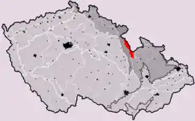 Localisation des monts Orlické hory en Tchéquie