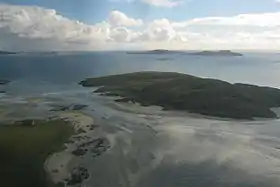 Vue aérienne de l'île Orosay