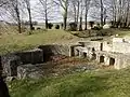 Sudatorium (au 1er plan) et tepidarium (à droite).