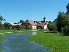 Crue de l'Audeux à Orsans (25530), en août 2006.