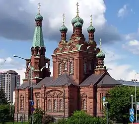 L'Église orthodoxe et la place Sorin aukio.