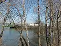 Barge assurant la traversée du Danube