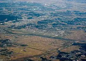 Vue aérienne de la base d'Osan