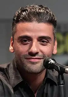 Oscar Isaac, interprète du personnage, au Comic-Con 2015.