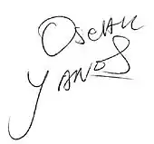 Signature de Oscar Yanes