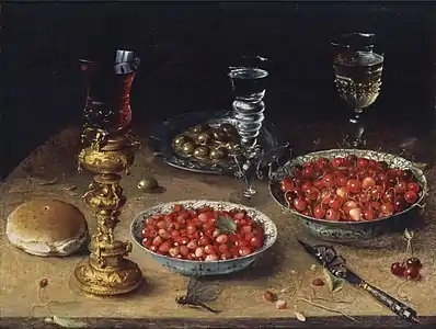 Nature morte avec cerises etfraises dans des bols de Chine, Berlin