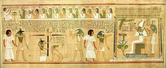 Chapitre 30 du Livre des Morts - Papyrus de Hounefer - XIXe dynastie - British Museum.