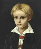 Portrait jeune de Oscar Begas (1828-1883).