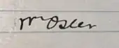 signature de Sir William Osler