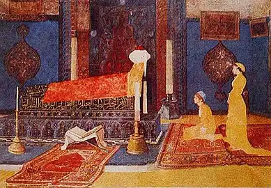 Deux Jeunes filles visitant un tombeau, Eskihisar, Osman Hamdi Bey Museum.