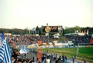 Le Ostseestadion juste avant le match contre Fribourg le 30 avril 1996.