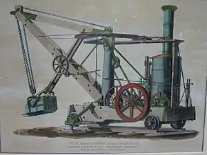 Crane-excavator de William Otis - 1841.