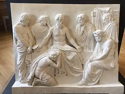 Socrate buvant la cigüe (1836), École des beaux-arts de Paris.