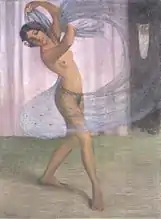 La danse du voile toile d'Otto Mueller.La peinture en 1903 sur Commons