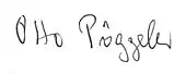 signature d'Otto Pöggeler