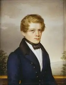 Portrait d'Otto von Bismarck en 1833.