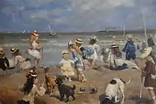 Otto von Thoren, Enfants jouant sur la plage de Trouville
