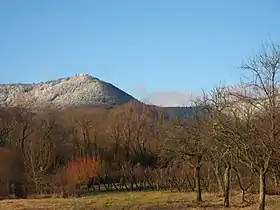 Vue du couvent du Mont Sainte-Odile depuis la plaine.
