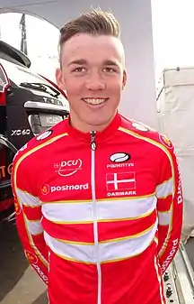 Mads Pedersen lors du Tour des Flandres espoirs 2016 à Audenarde.